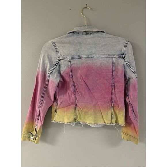 Wonder Nation tie-dyed denim jacket, girls size large - Picture 3 of 7
